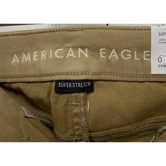American Eagle skinny jegging khaki size 0 short NEW - Picture 5 of 10